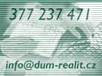 Tel: 377 237 471 ### e-mail: info@dum-realit.cz